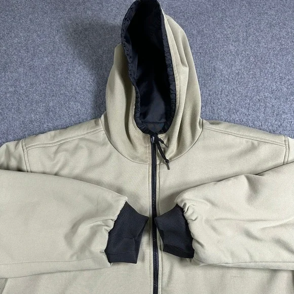 Vintage Y2K Nike Men's M Black Tan Reversible Therma-Fit Jacket Nylon Fleece - Picture 14 of 16